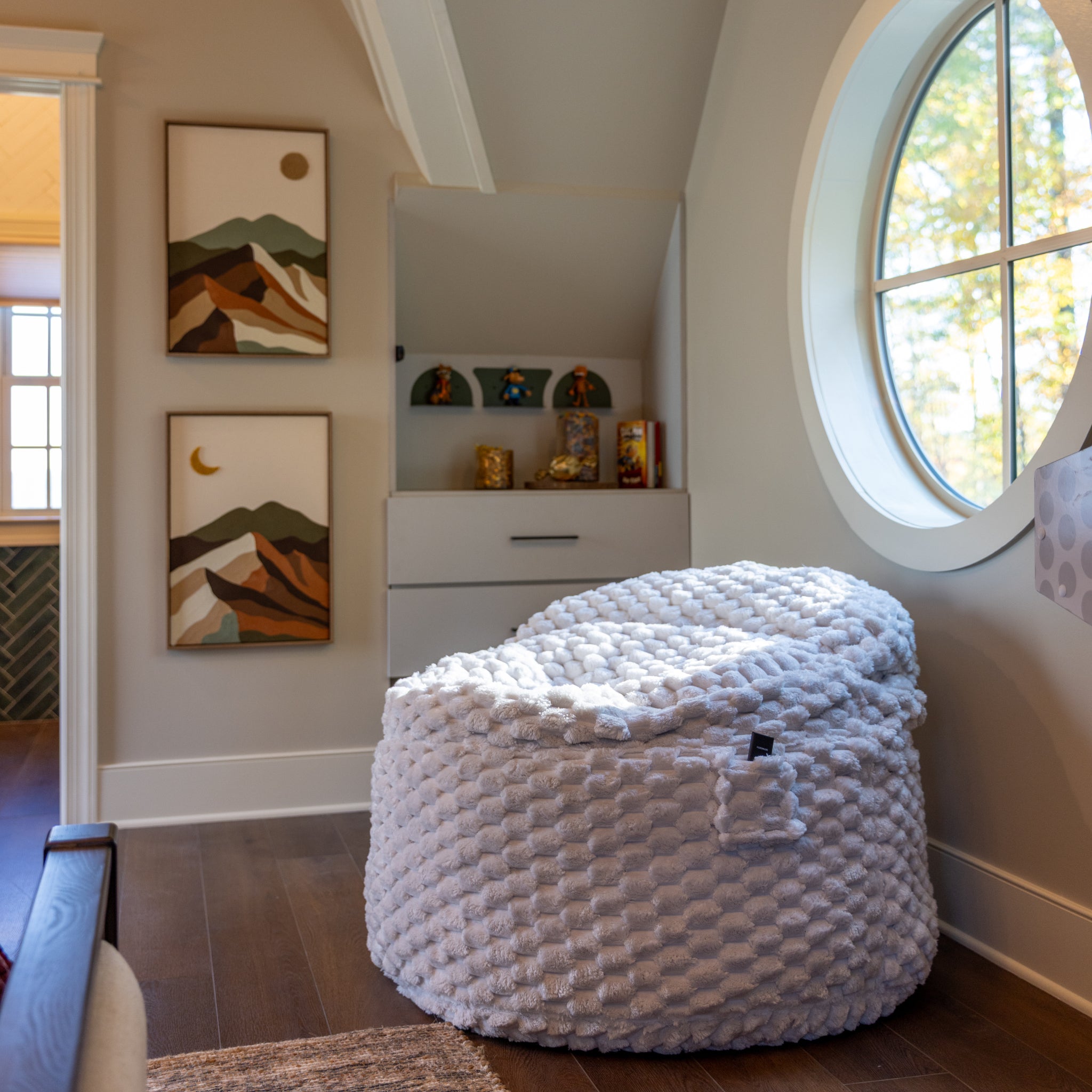 CordaRoy's Queen Cloud Fabric Nest Convertible Bean Bag Chair