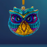 Jewel Owl Polish Glass Ornament
