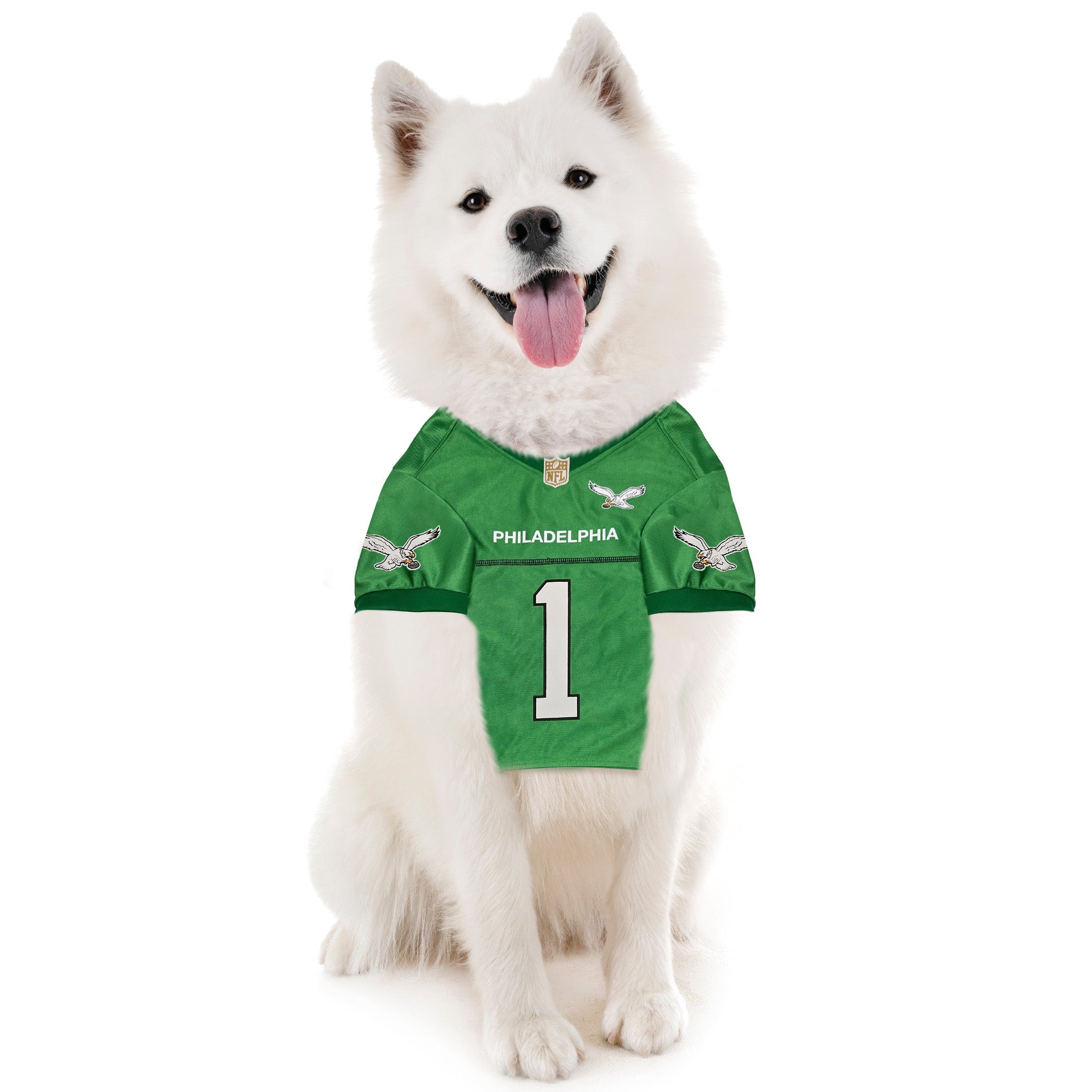 Jaylen Hurts Philadelphia Eagles Kelly Green Throwback Jerseys by Pets First
