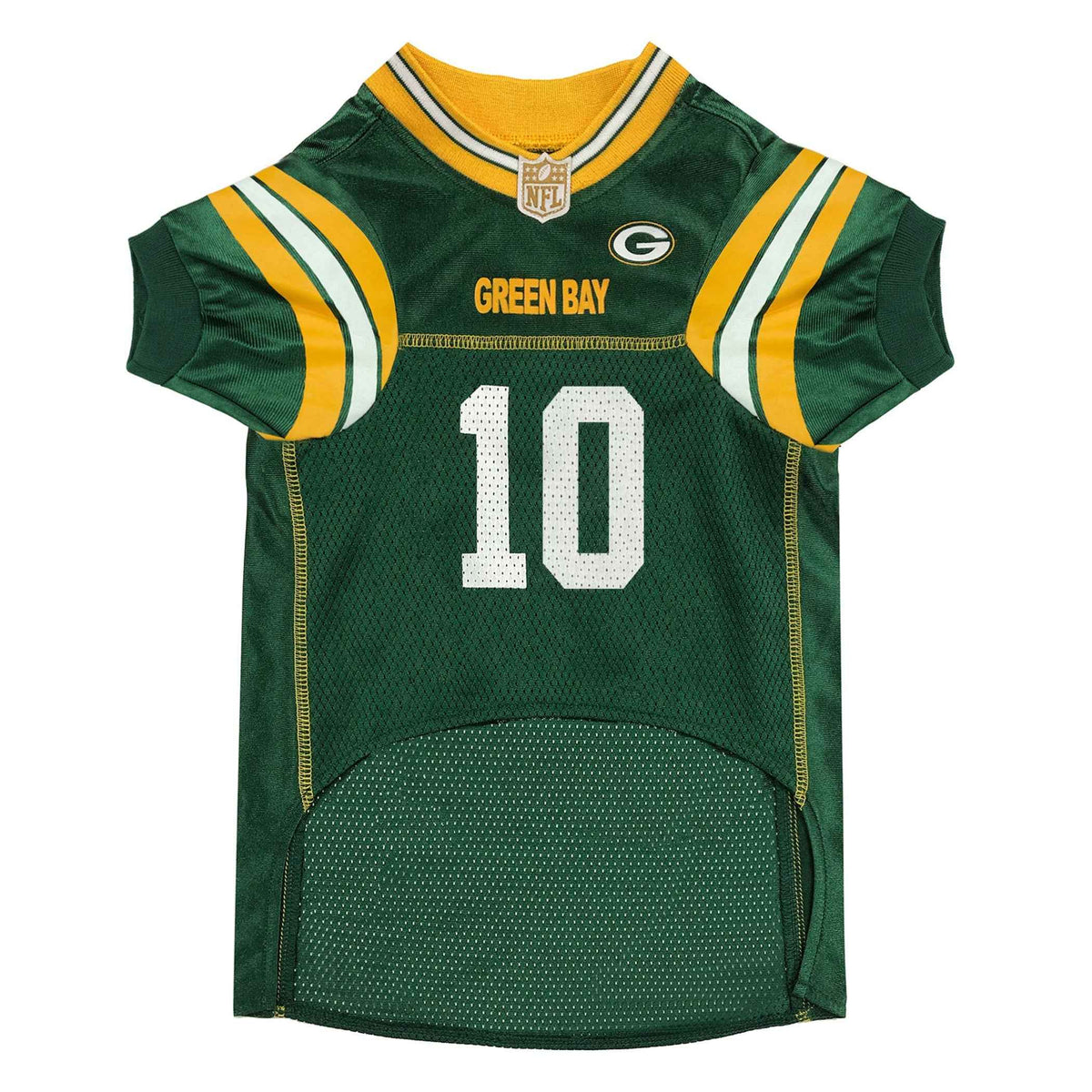 NFL Green Bay Packers Jordan Love Striped Mesh Pet Jersey