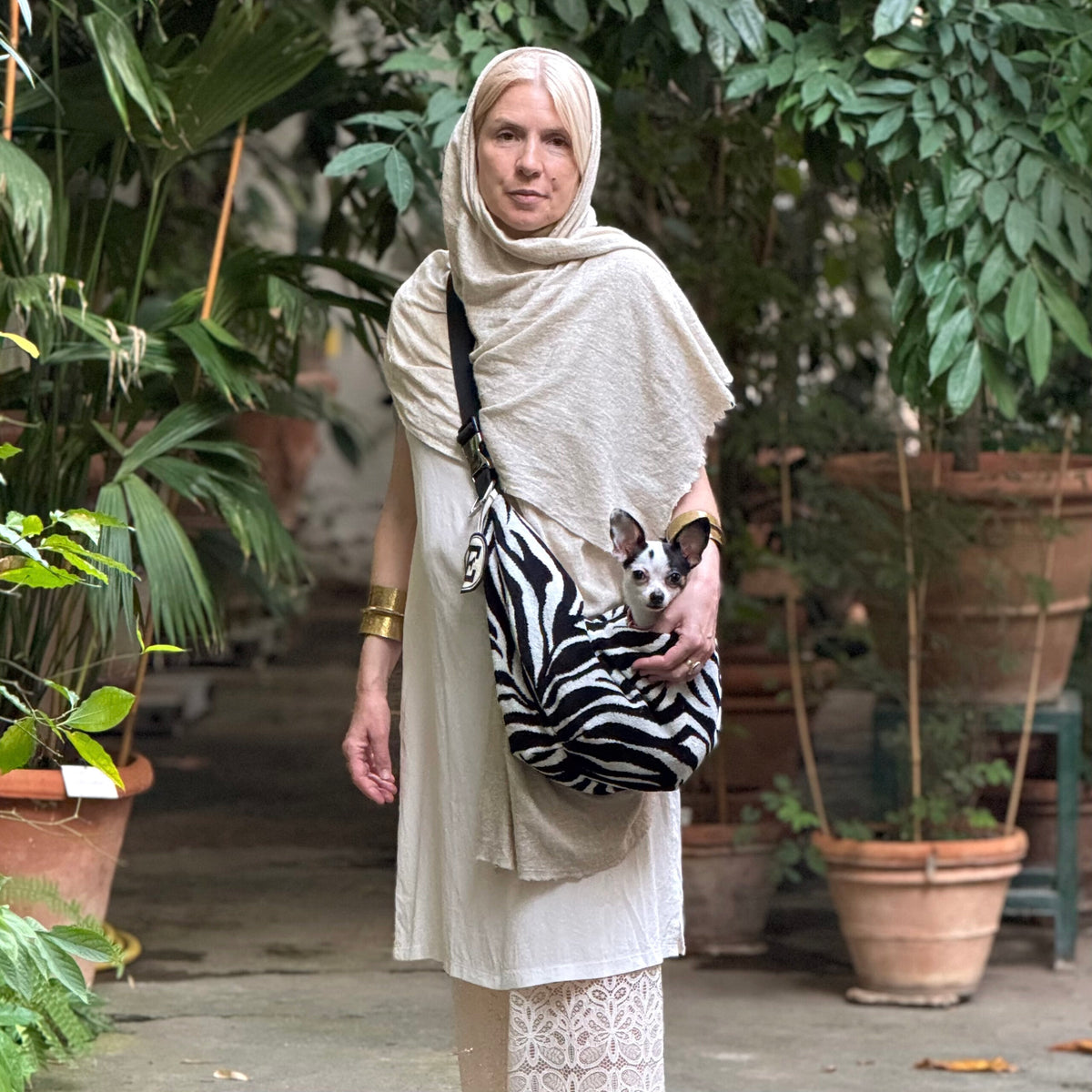 Jungle Pouch: Luxury Animalier Dog Sling | Soft Cotton Sponge