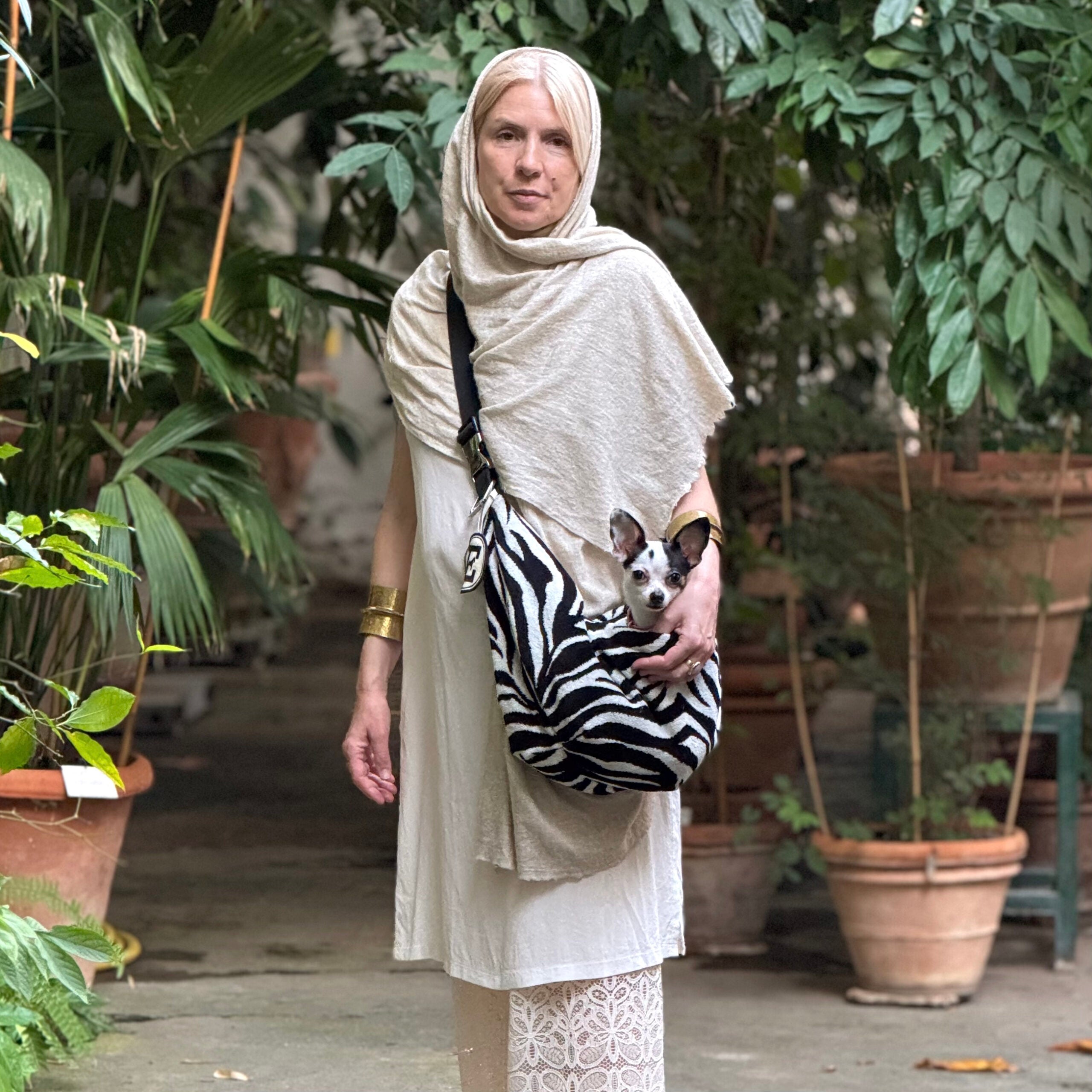 Jungle Pouch: Luxury Animalier Dog Sling | Soft Cotton Sponge