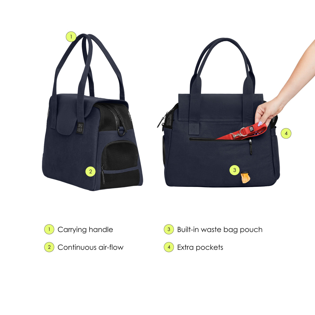 Destination Dog Tote - Navy | HT Animal Supply