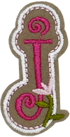 Curly Pink J- Patch