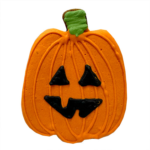 Bubba Rose Jack O'Lantern Dog Treat (Iced Dog Cookie)