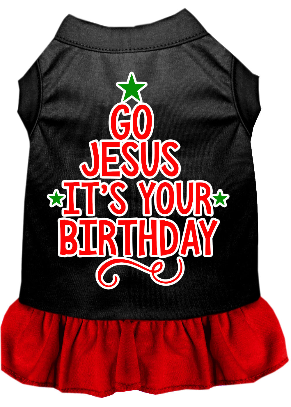 As You Wish Apparel – "Go Jesus, Its Your Birthday" Christmas Pet Dress