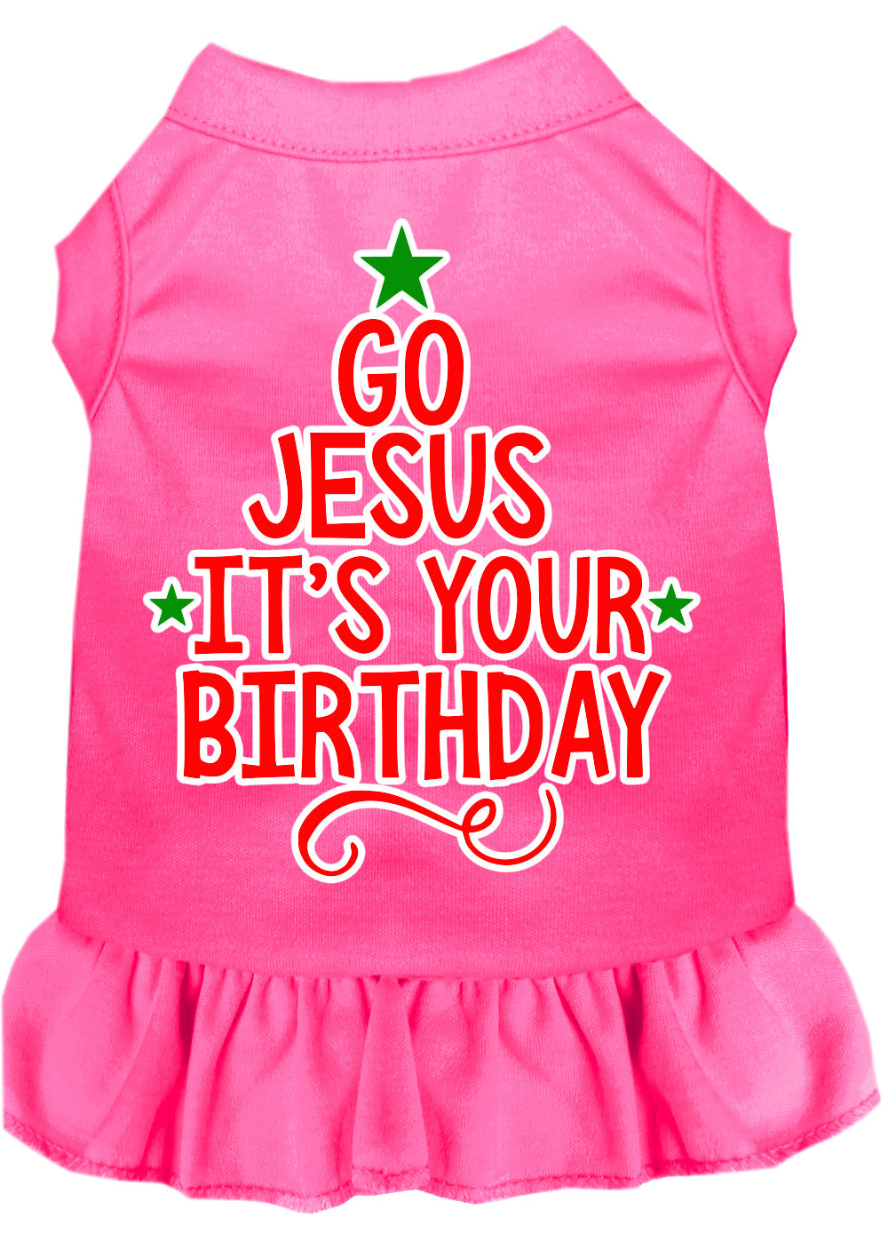 As You Wish Apparel – "Go Jesus, Its Your Birthday" Christmas Pet Dress