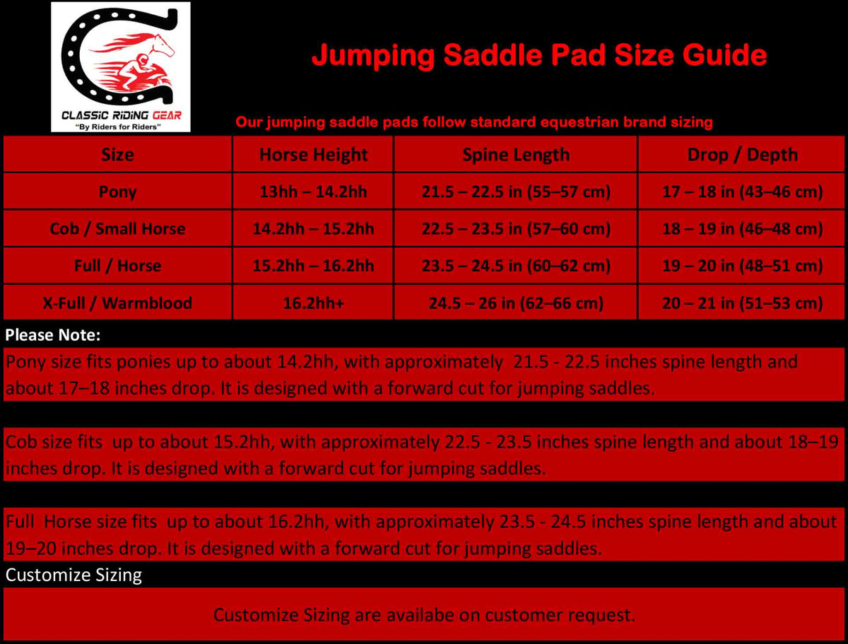 Jumping Horse Saddle Pad