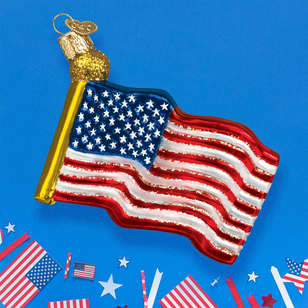 Old World Christmas: Star-spangled Banner Christmas Ornament