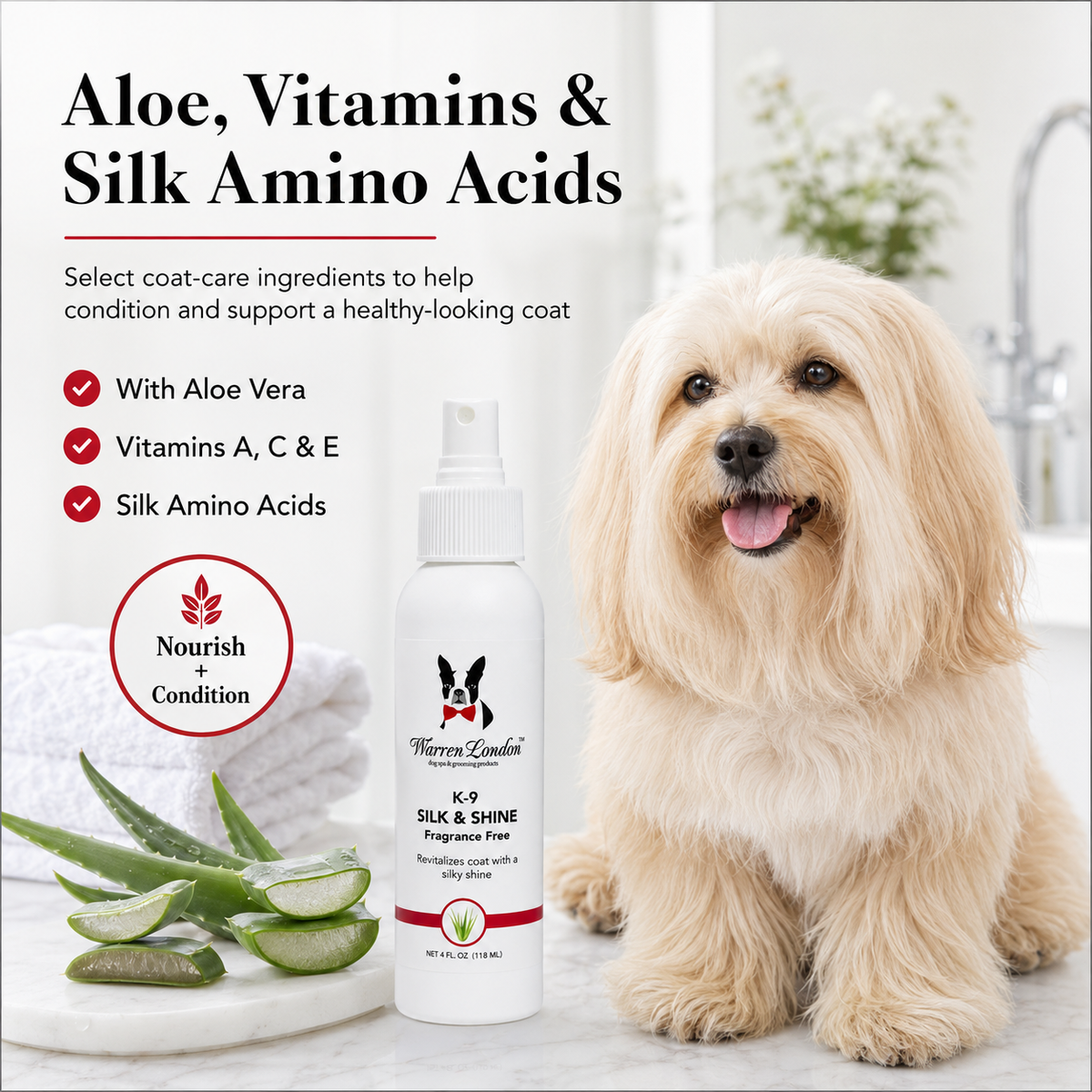 K9 Silk & Shine - Revitalize and Shines the Coat | HT Animal Supply