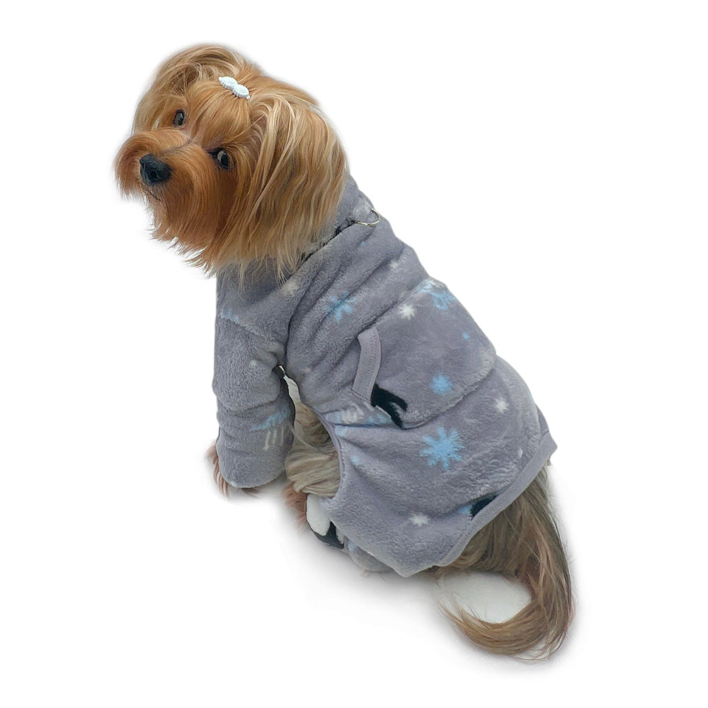Ultra Thick Plush Penguins and Snowflakes Turtleneck Pajamas