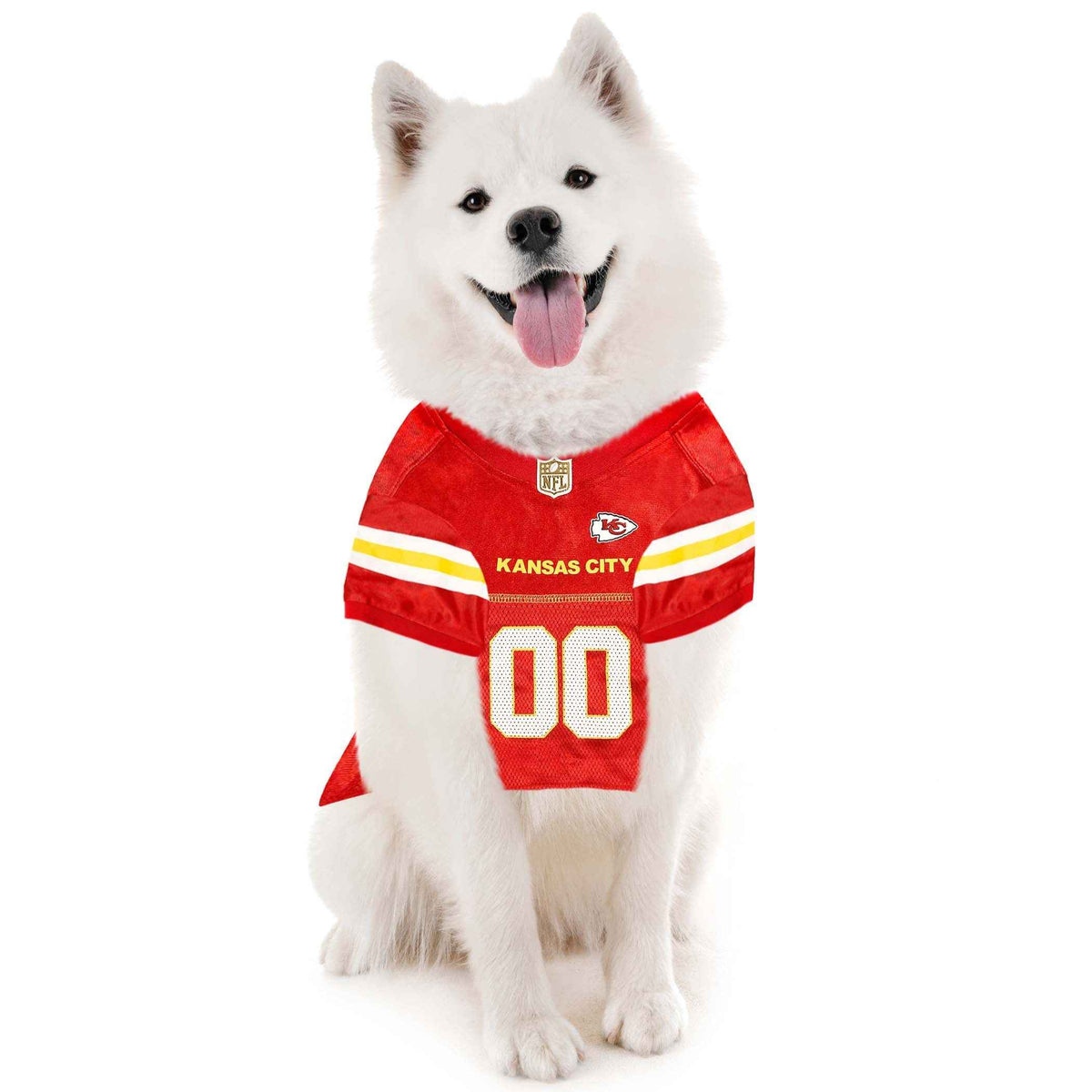 NFL Kansas City Chiefs Striped Mesh Pet Jersey