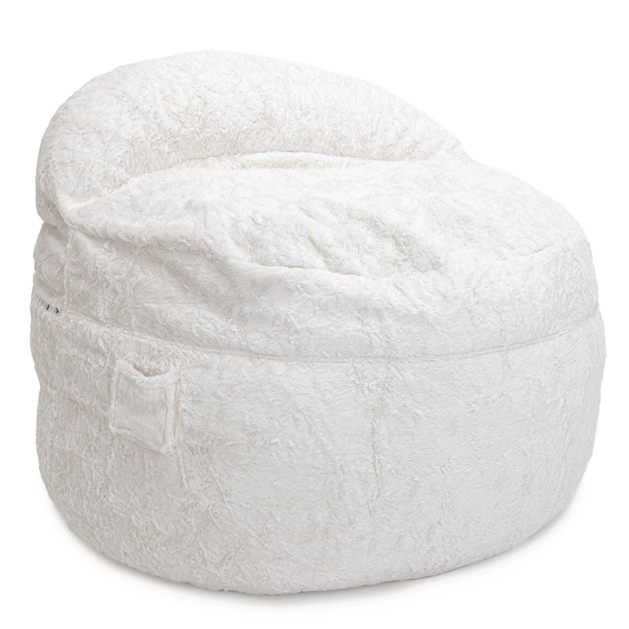 CordaRoy's King Faux Fur Nest Convertible Bean Bag Chair