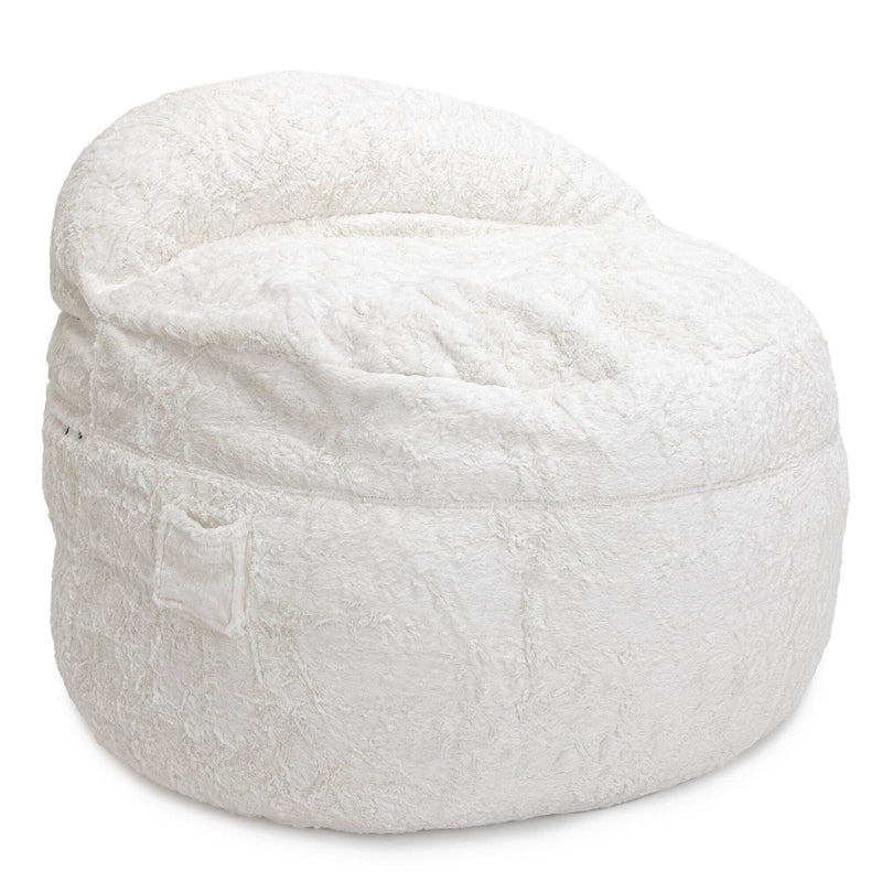 CordaRoy's King Faux Fur Nest Convertible Bean Bag Chair