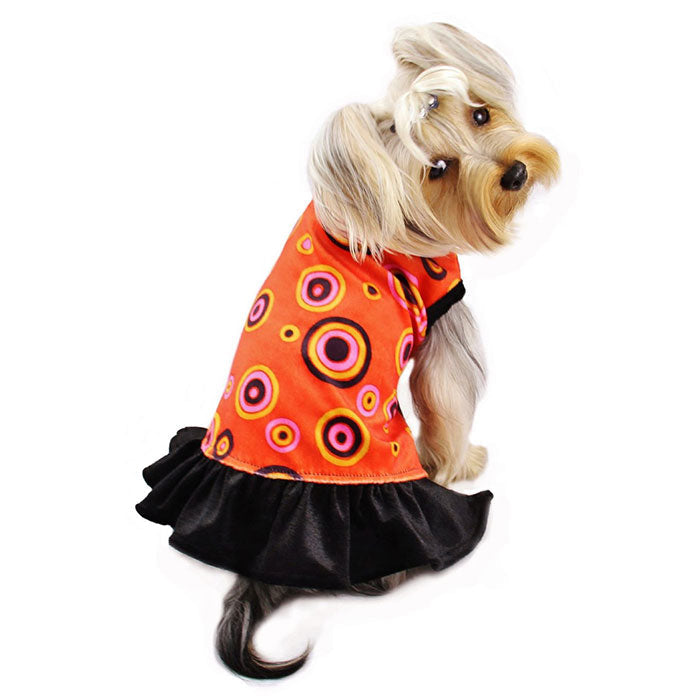 Soft Velour Retro Circles Dress