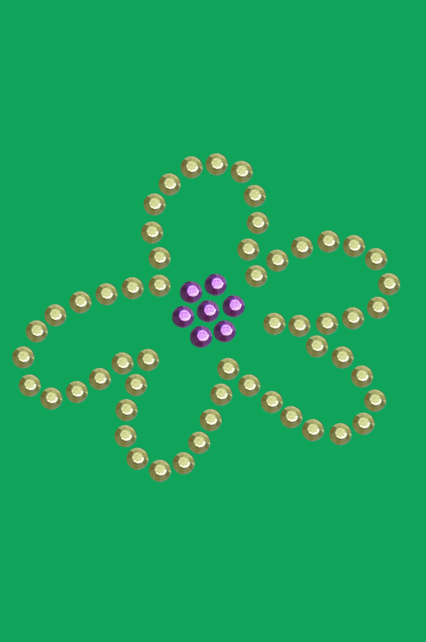 Lime & Purple Flower - Bandanna