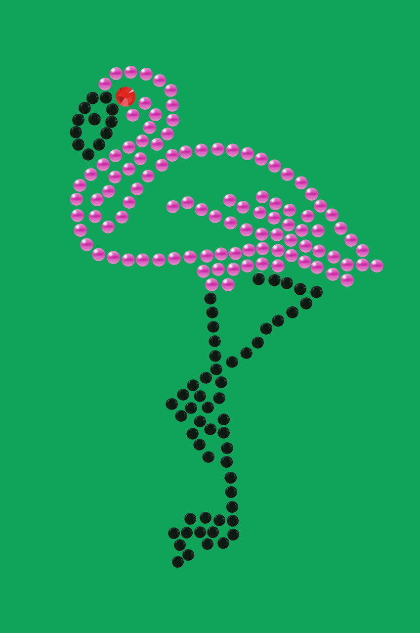 Pink Flamingo with Black Legs - Small - Bandanna