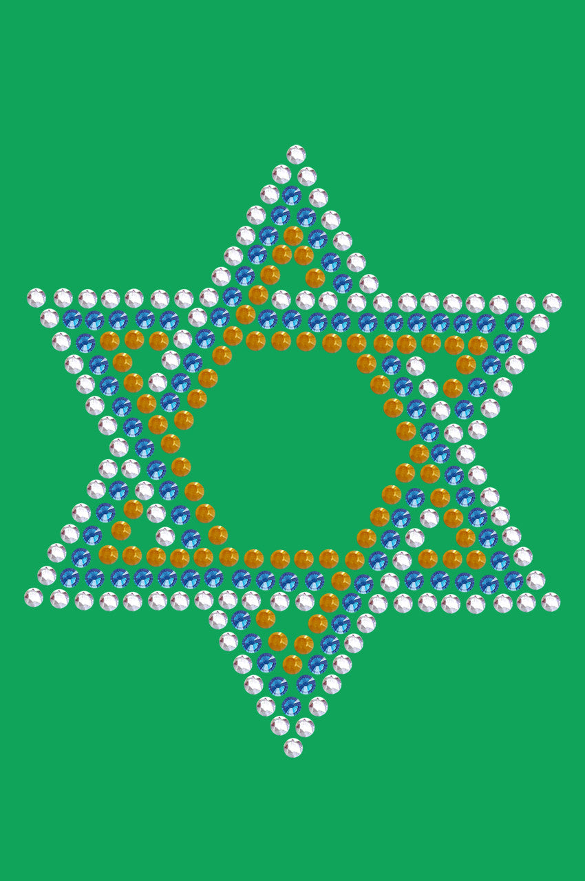 Star of David Blue & Gold (Small)- Bandanna