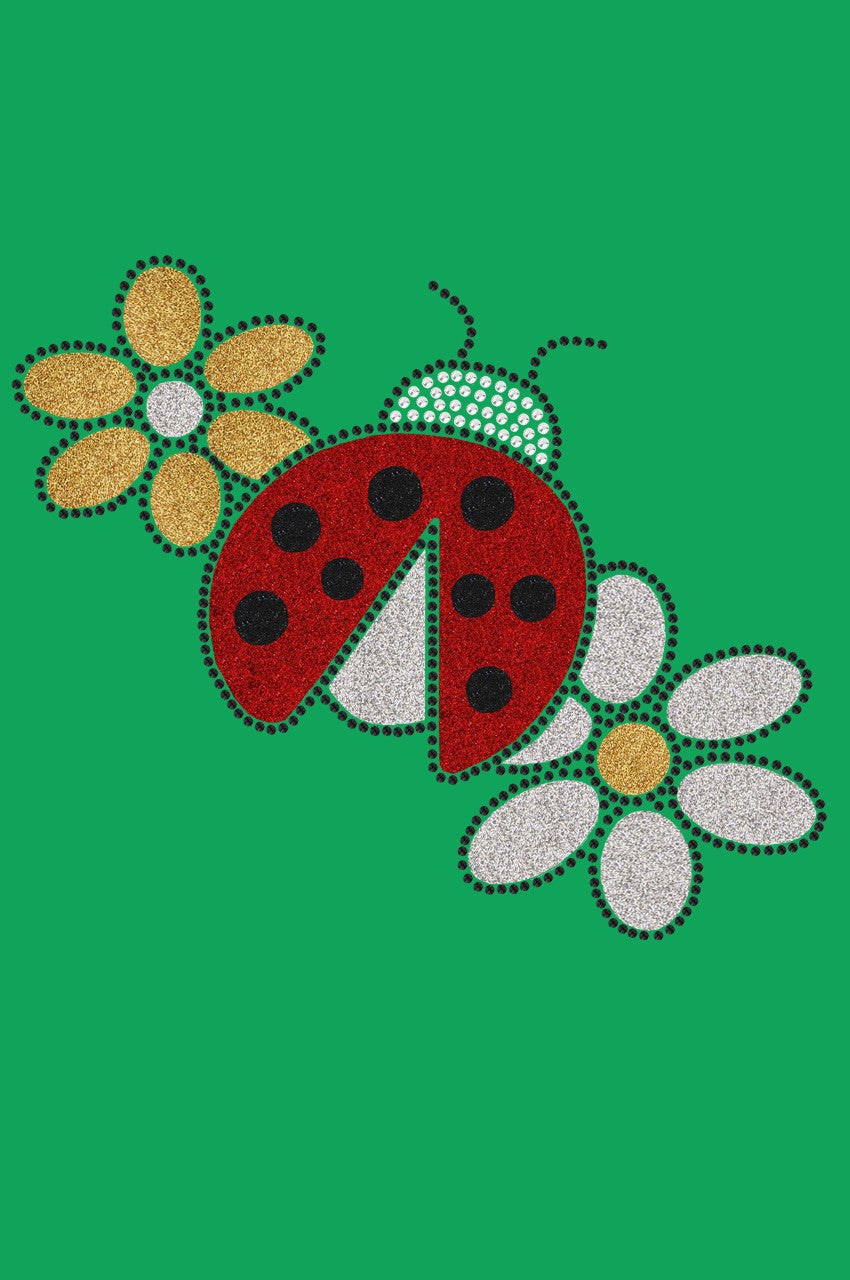 Glitter Ladybug & Daisies - Bandanna