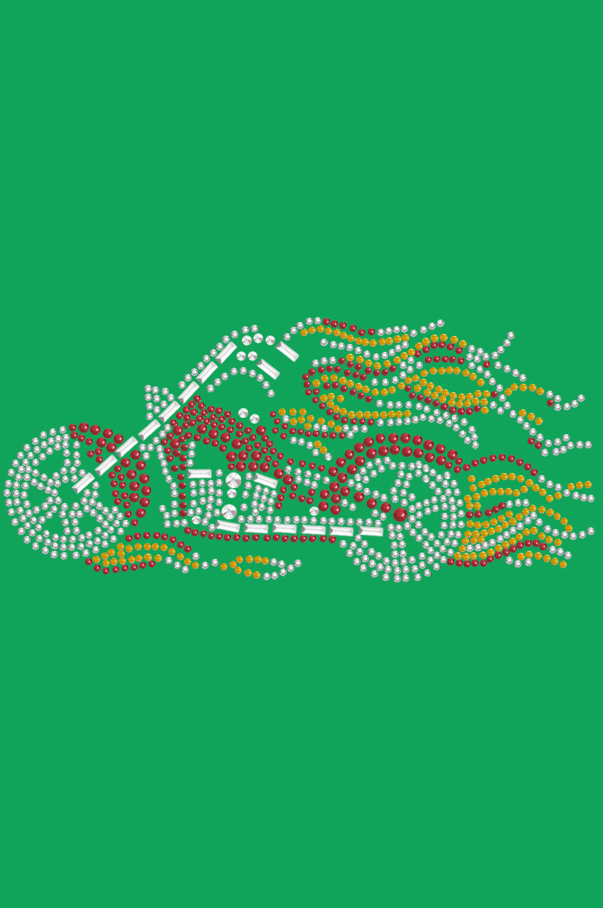 Motorcycle (Red with Flames) - Bandanas