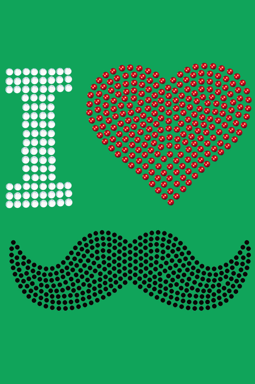 I Love Mustache Bandanna