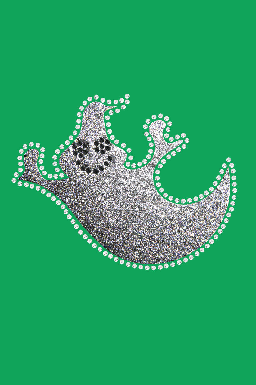 Silver Glitter Ghost Bandanna