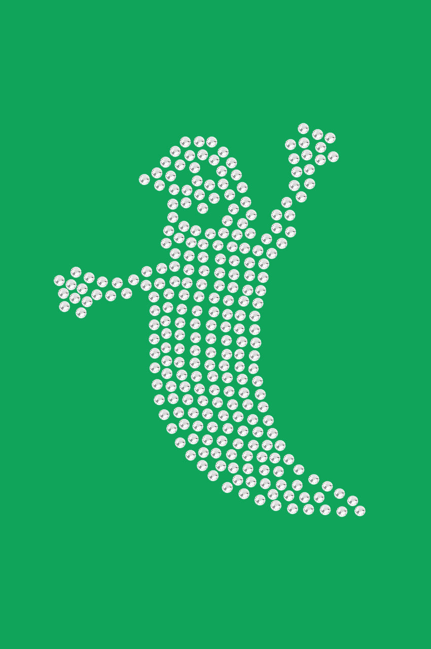 Skinny Rhinestone Ghost Bandanna