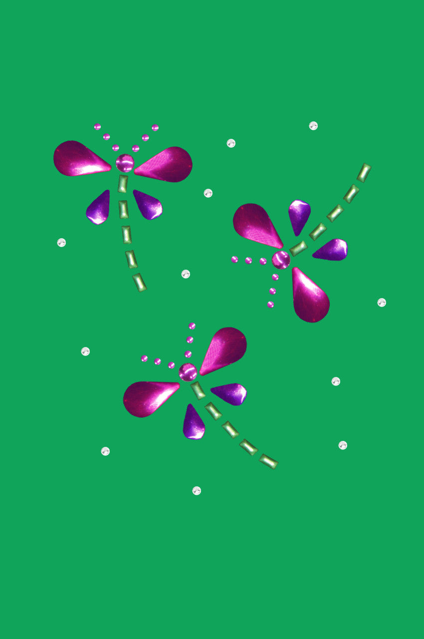 Pink & Purple Nailhead Dragonflies - Bandannas