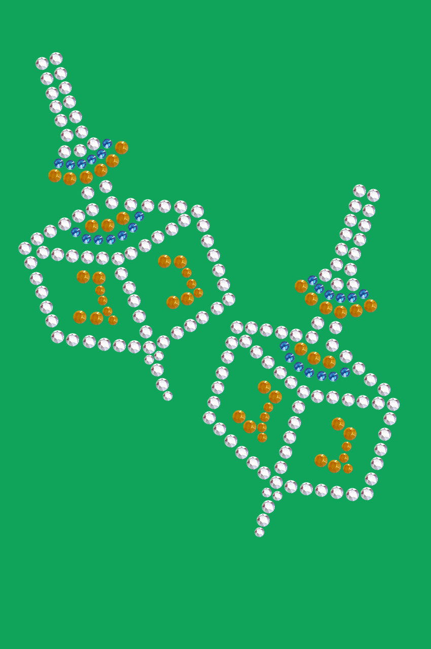 Dreidel Blue & Gold (Small)- Bandanna