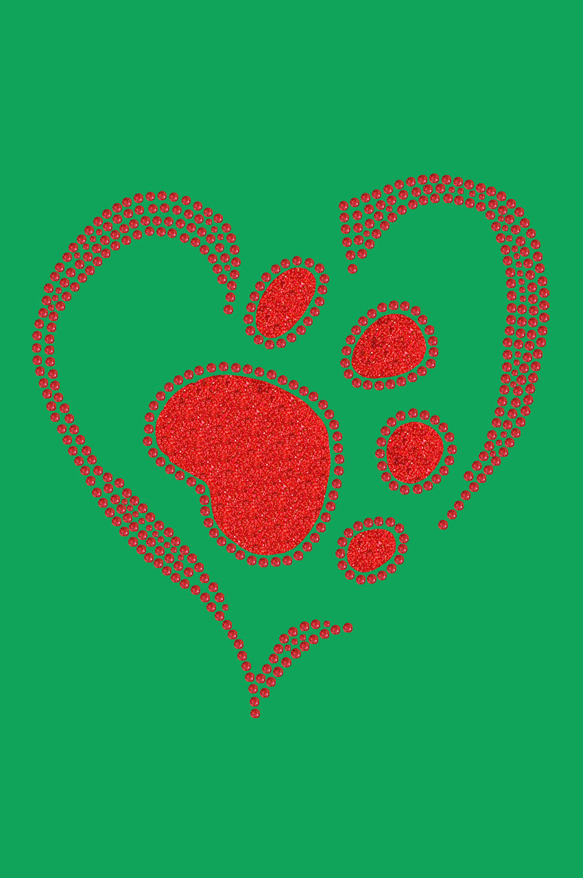 Red Paw Heart - Bandanna