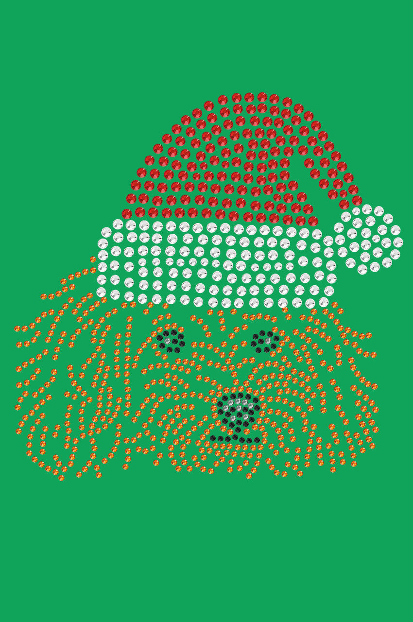 Poodle (Teddy) with Santa Hat - Bandana