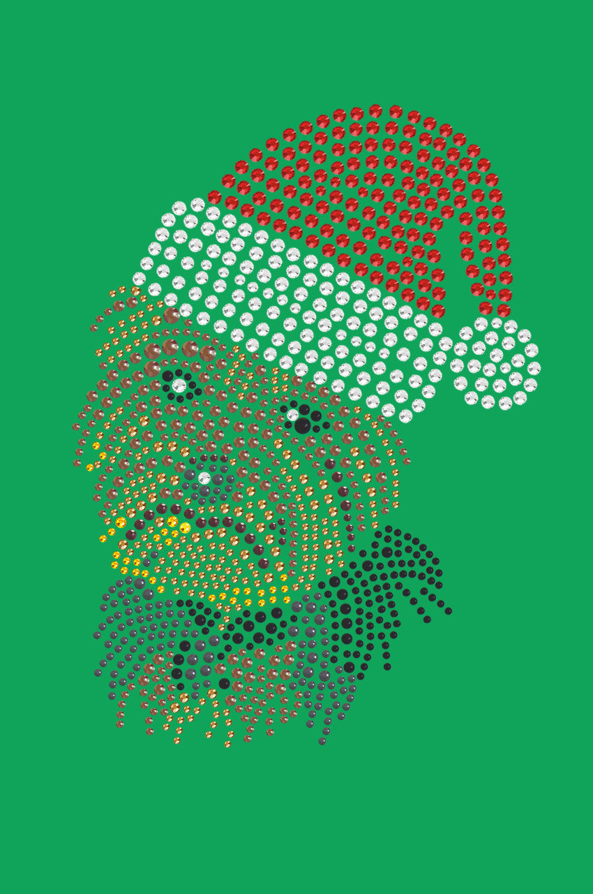 Yorkie Face 1 with Santa Hat - Bandana