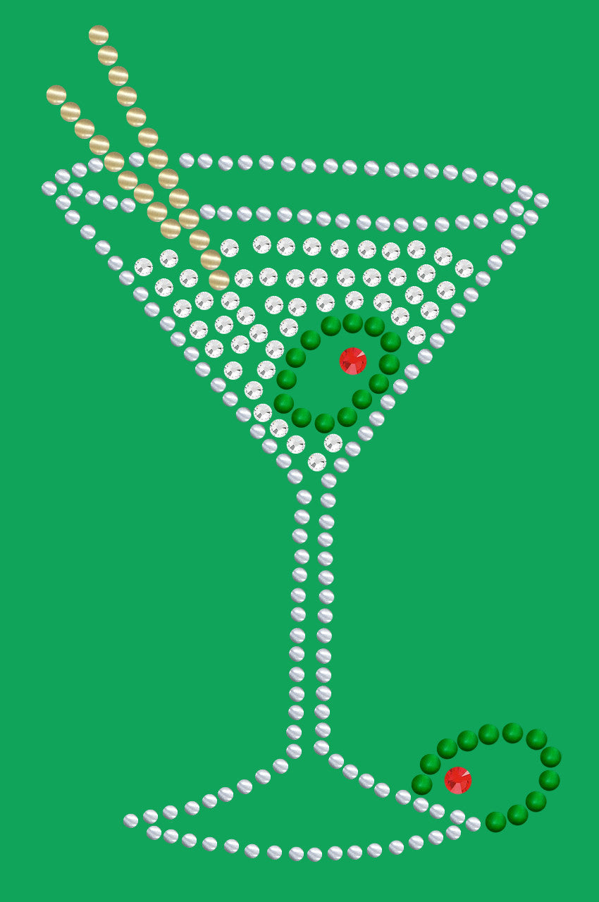 Martini (Silver Rhinestone) - Bandanna