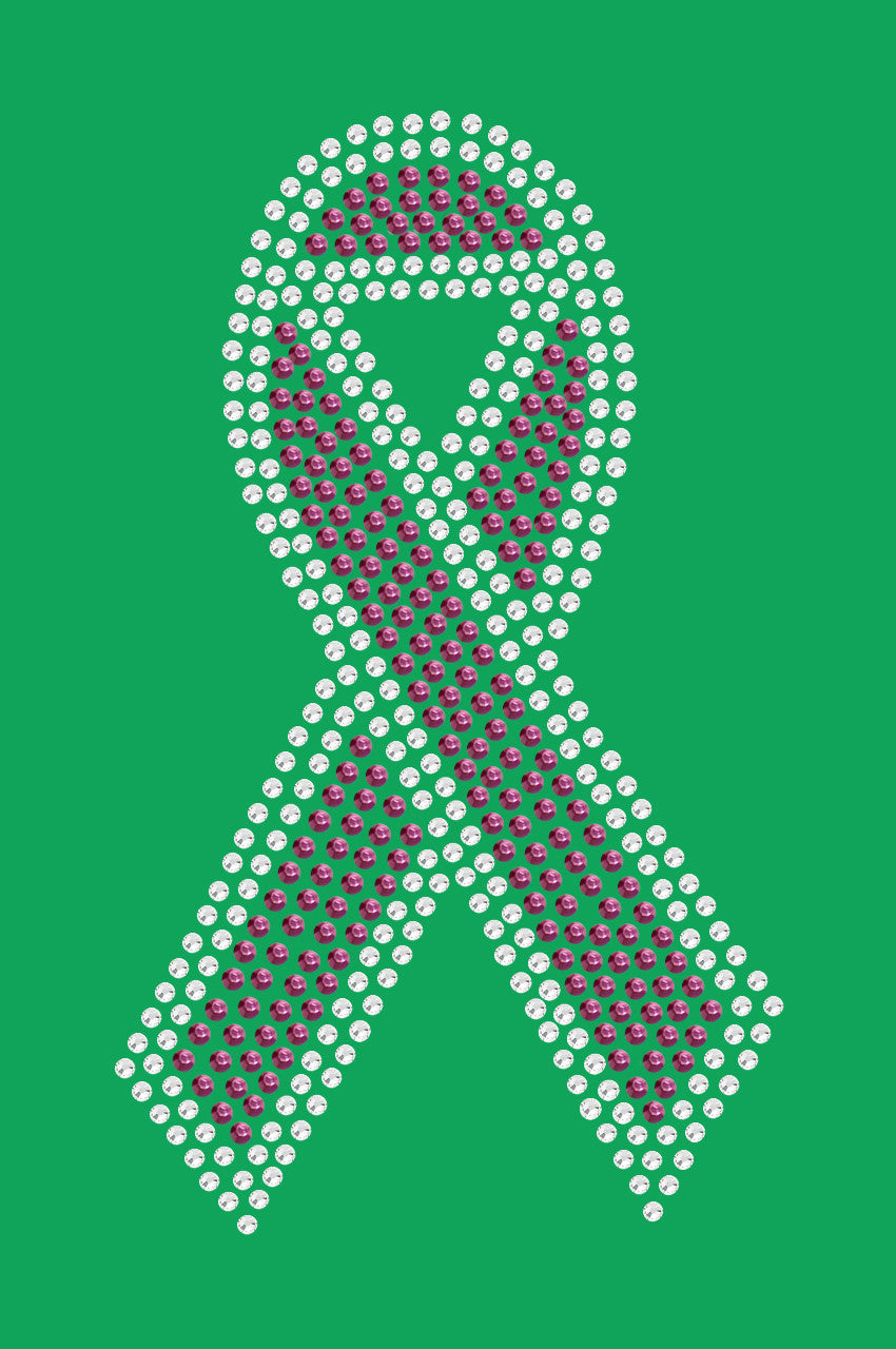 Ribbon (Pink with Clear Rhinestones) - Bandanna