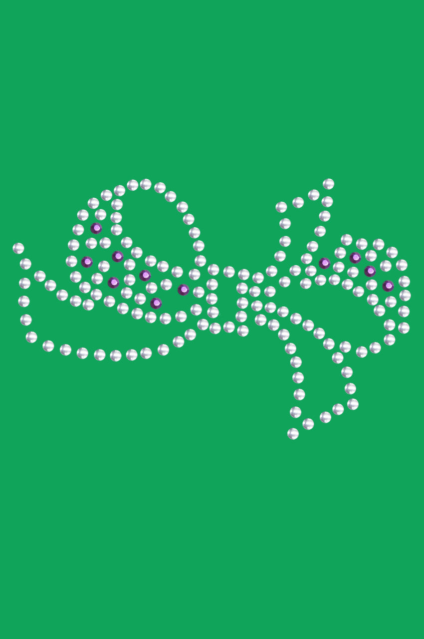 Bow (Purple & Silver) - Bandanna