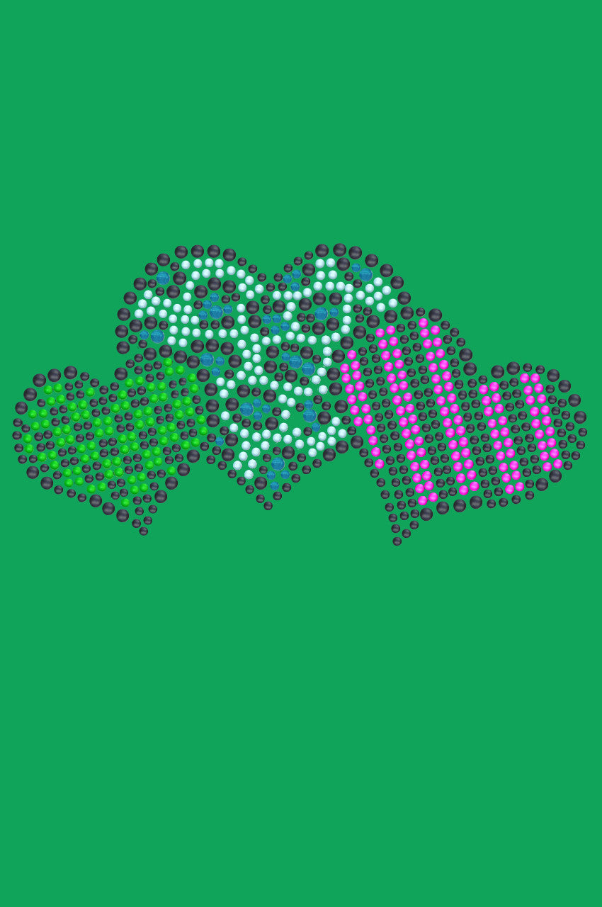 Leopard, Checks, & Stripes Multicolor Hearts - Bandanna