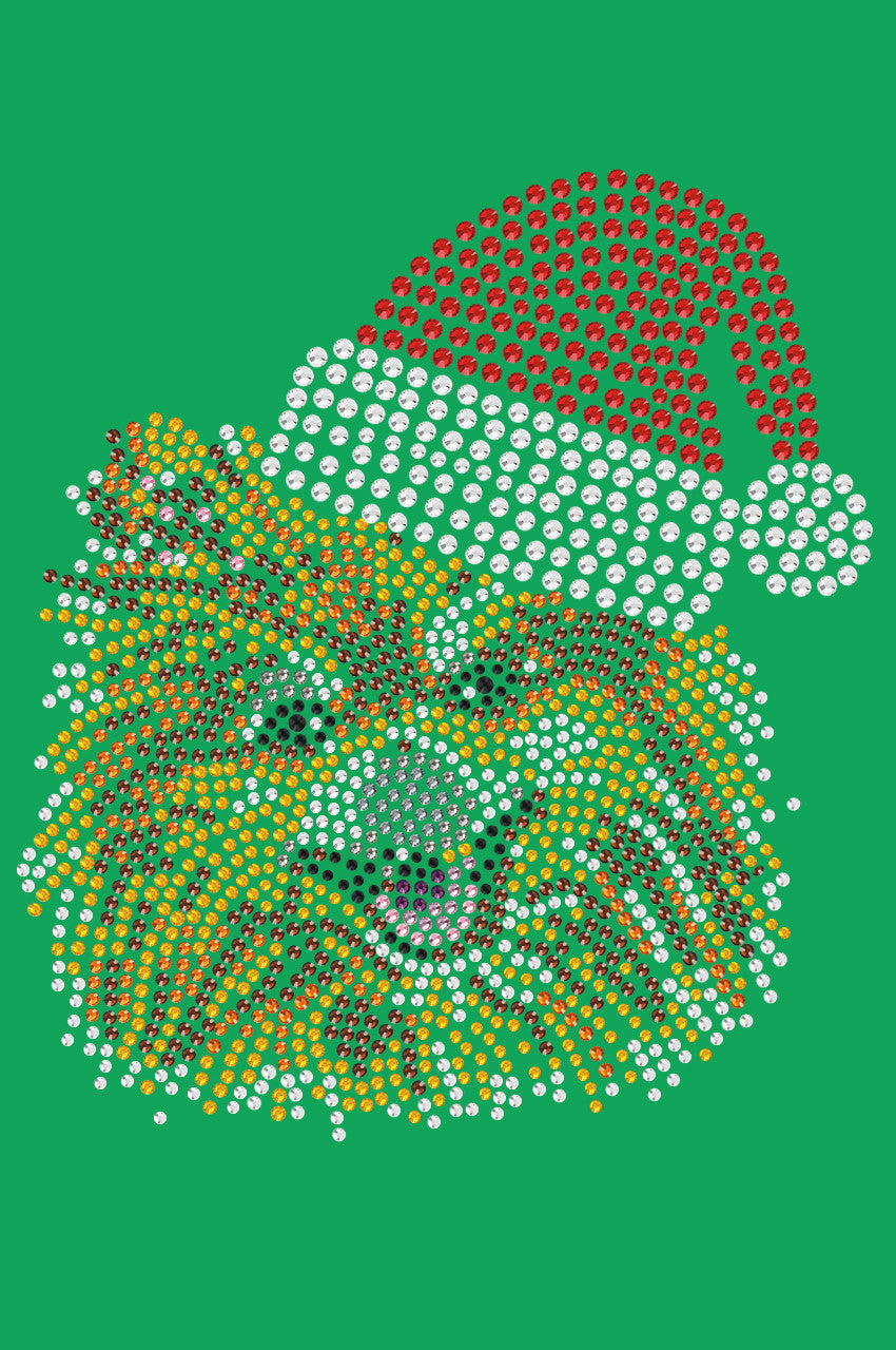 Pomeranian with Santa Hat - Bandana