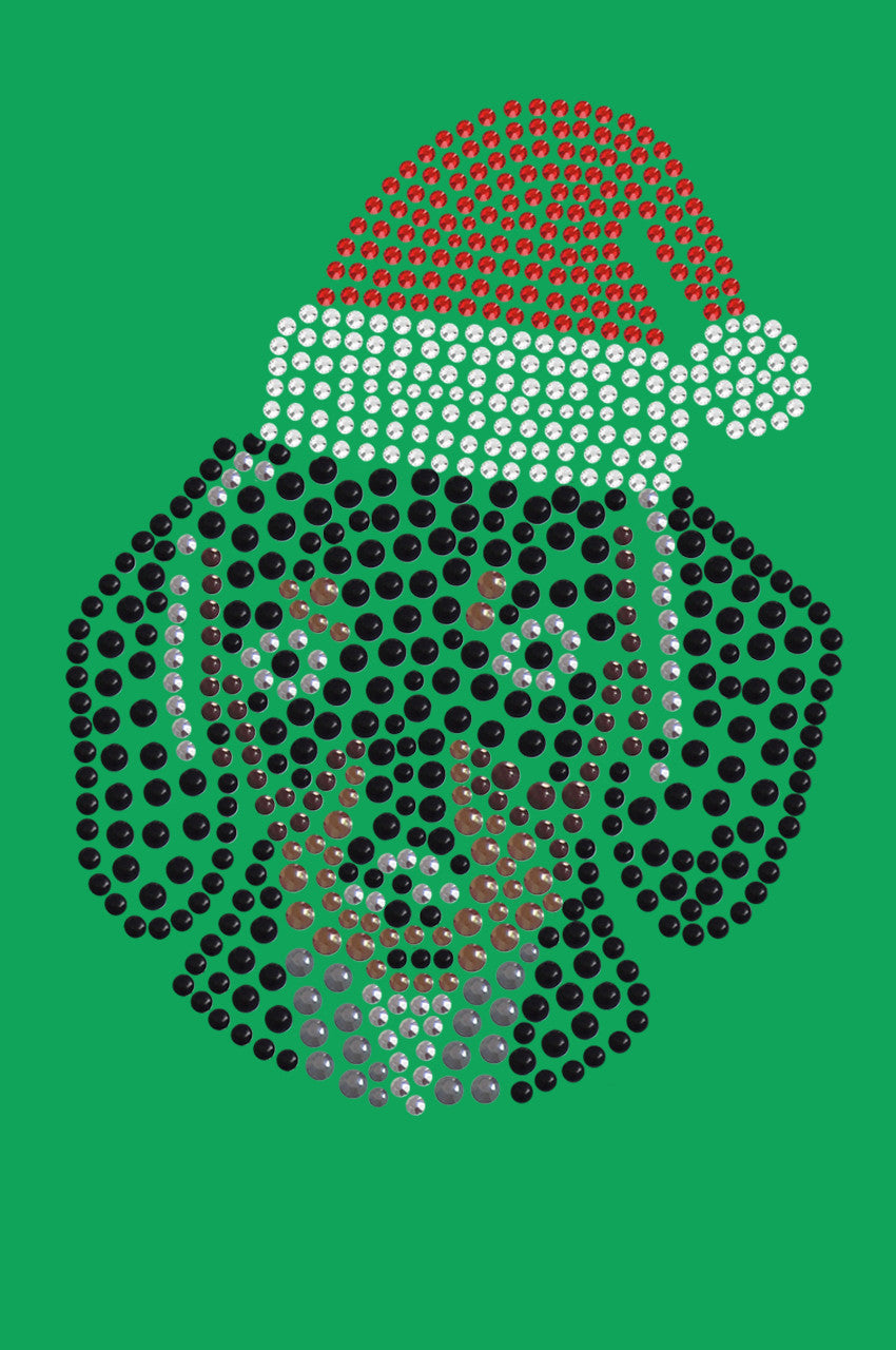 Dachshund Face with Santa Hat - Bandana