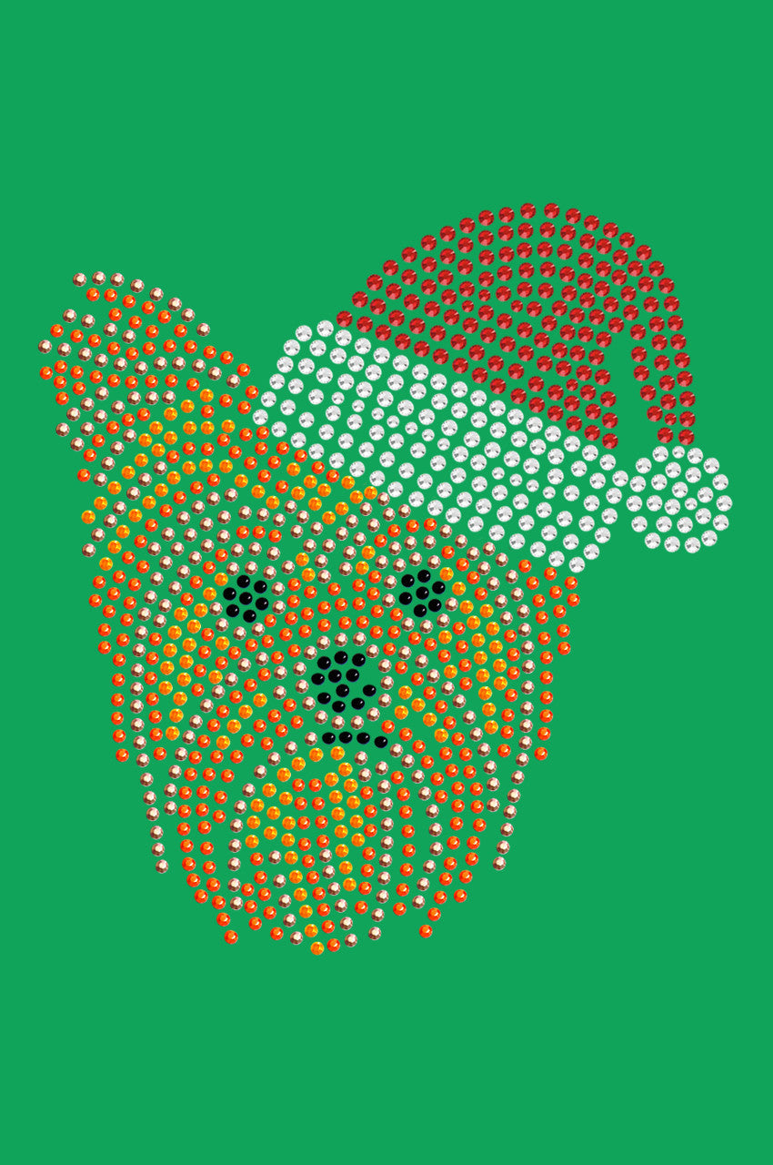 Yorkie Face 2 with Santa Hat - Bandana