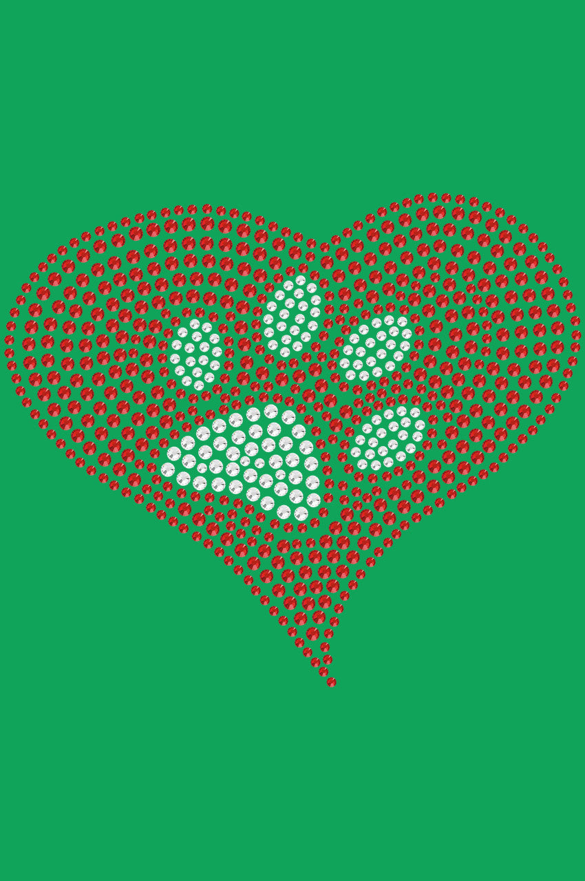 Red Heart with Paw 2 Bandanna