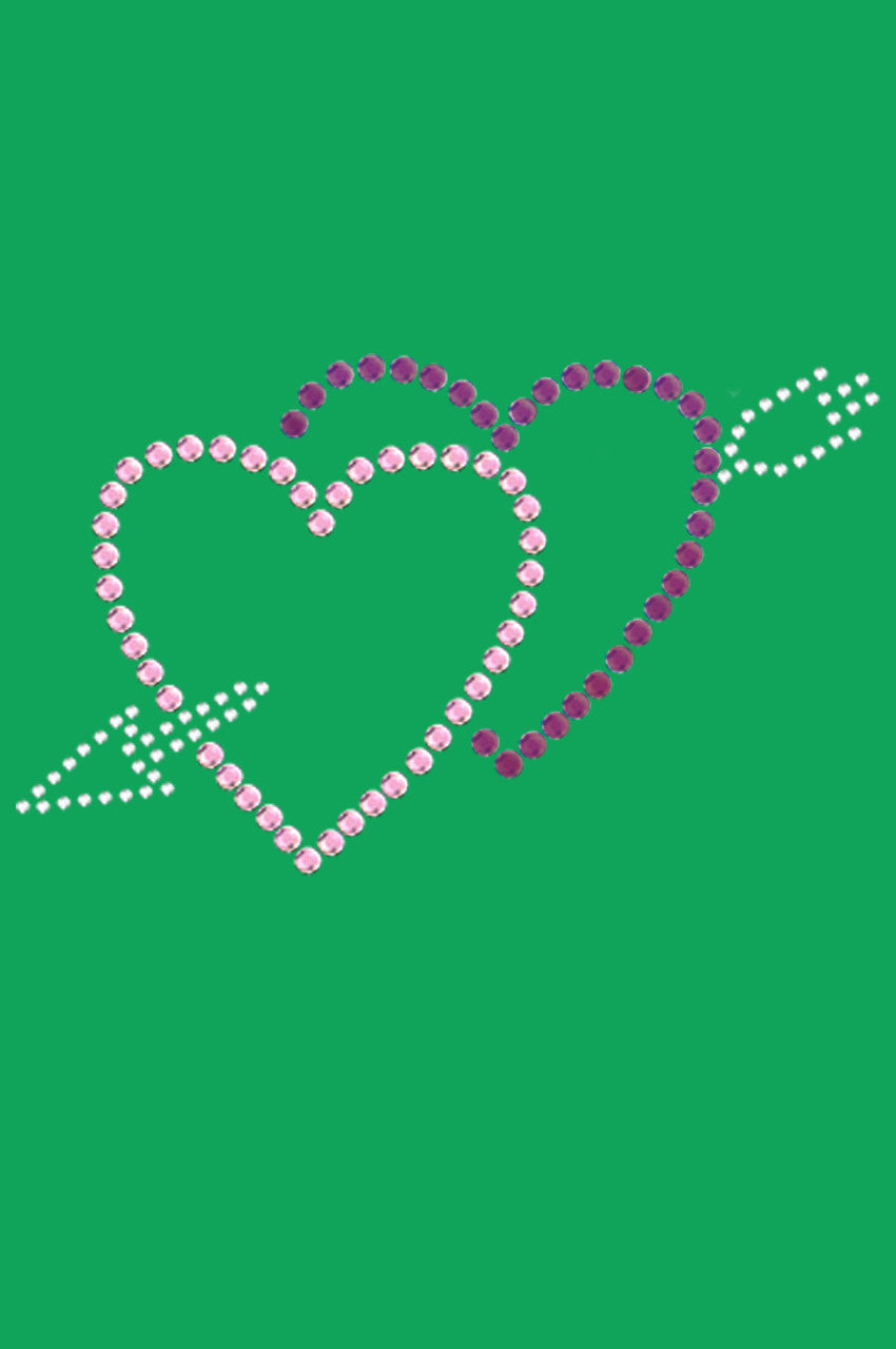 Pink & Purple Hearts with Arrow Bandanna