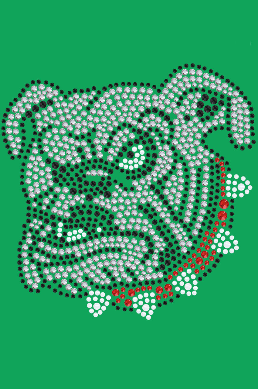 Bulldog Face (White) - bandana