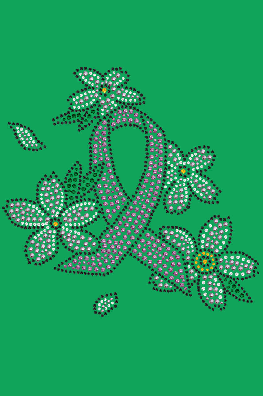 Pink Ribbon with Flowers - Bandanna