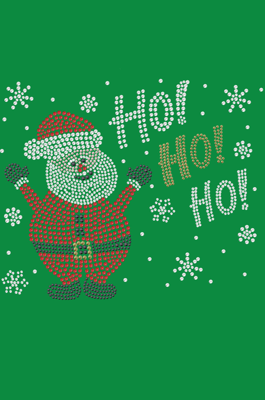 Ho Ho Santa with Snowflakes - Womens Tee