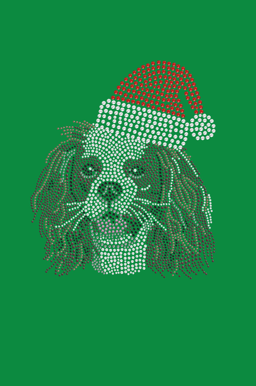 Cavalier King Charles Spaniel with Santa Hat - Womens Tee