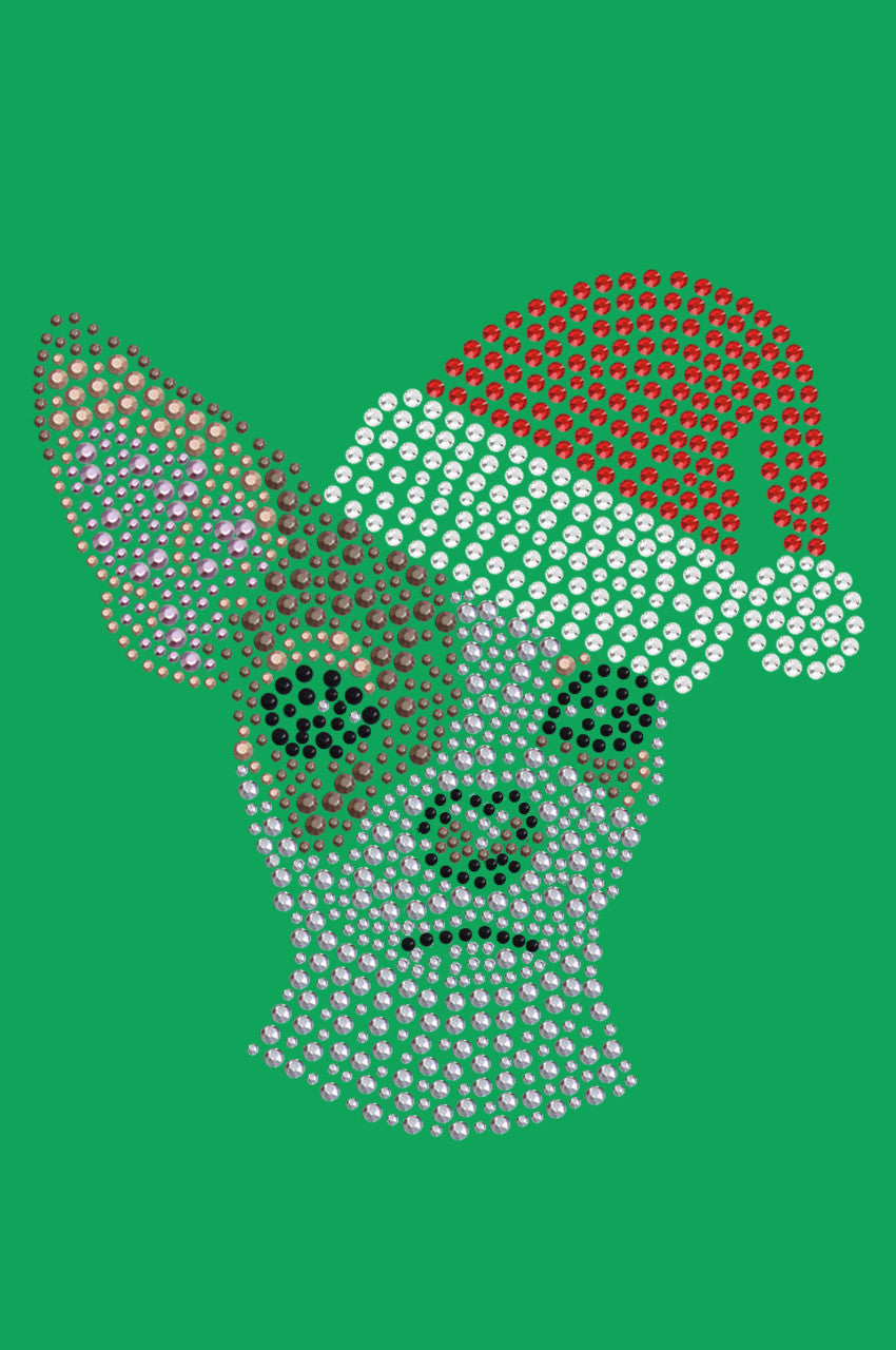 Chihuahua Face with Santa Hat - Bandana
