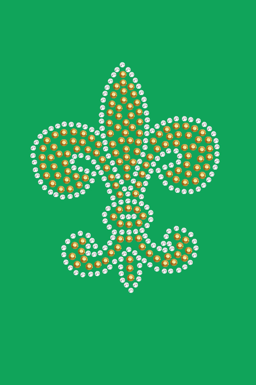 Fleur de Lis (Gold Rhinestuds) - Bandanna