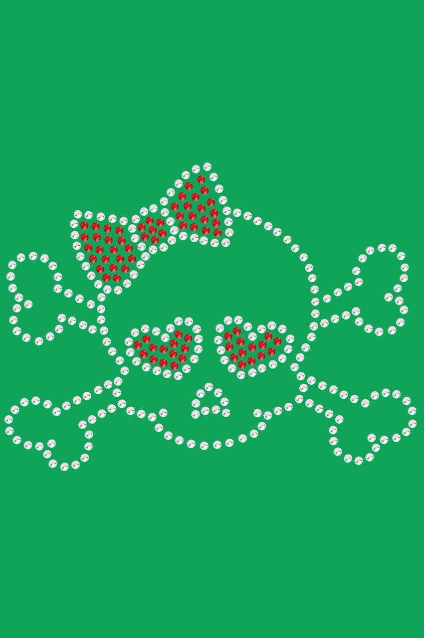 Skull with Red Bow Bandanna