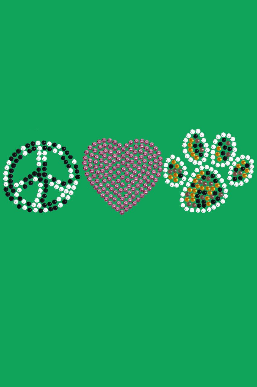 Peace, Love, Paw (Animal Print) - bandana