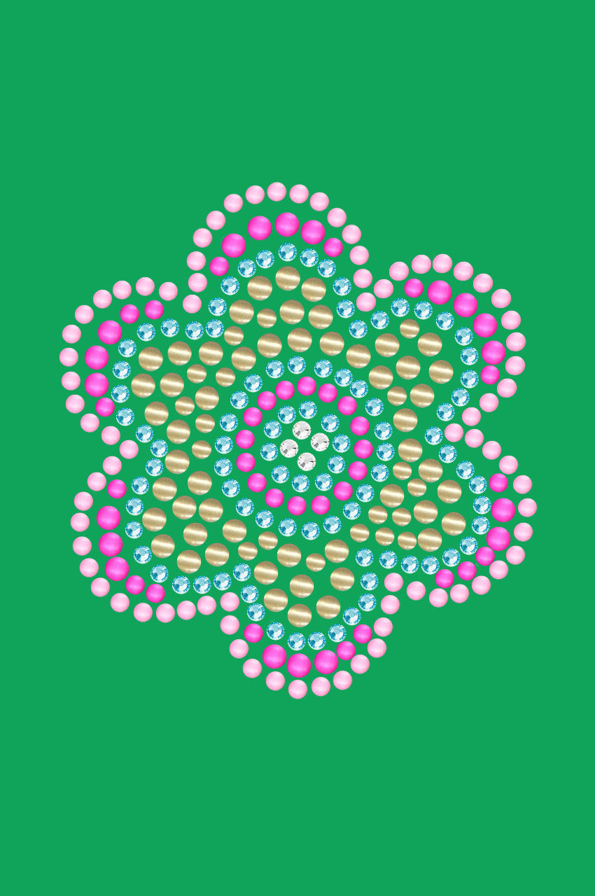 Multicolor Nailhead Flower - Bandanna